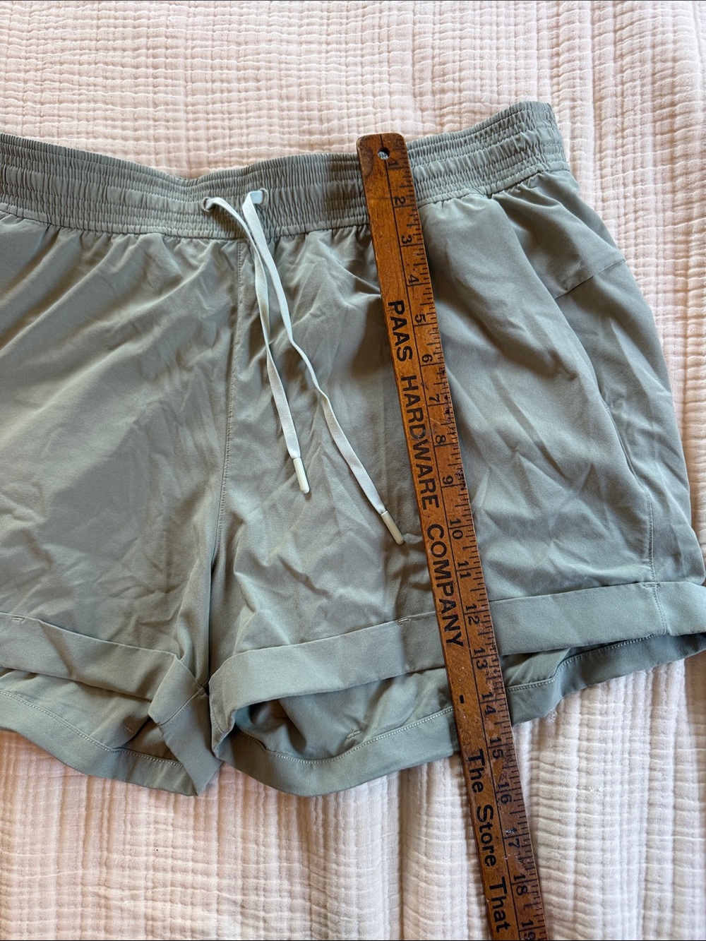 lululemon athletica Sage Green Elastic Waist Athletic Shorts - Picture 2 of 7
